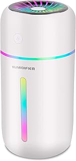 StillCool Humidificateur d'Air, 300ml Humidificateur Bébé à Brume Portable pour Bureau Maison Chambre Voiture, Brume Fraîche à 2 modes, Arrêt automatique, Veilleuse Colorée, Ultrasonique Silencieux