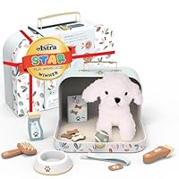 Speedy Monkey My Little Dog Care Suitcase – Includes Plush Dog, Accessories, Snacks, Bowl, Collar & Brush – Perfect Toy for Pretend Play, Travel Adventures, and Pet Care Fun – Ages 3-6 Years