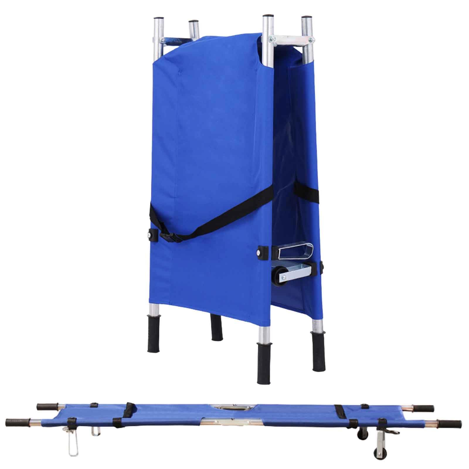 GHKryD stretcher, With Rubber Handles Capacity 330 Lb, for Hospitals, Sports Venues, Ambulances and Troops to Transport(Blue)