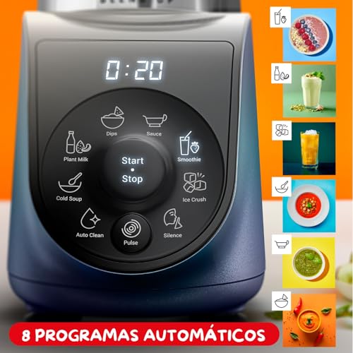 Miniatura 3 de Moulinex Blend Up, Batidora Personal Potente 1000 W, 8 Programas Automáticos, Pica Hielo, Ideal Para Batidos, Smoothies Y Bebidas Saludables, Diseño Compacto, Jarra Resistente, Azul, Lm19h4f0