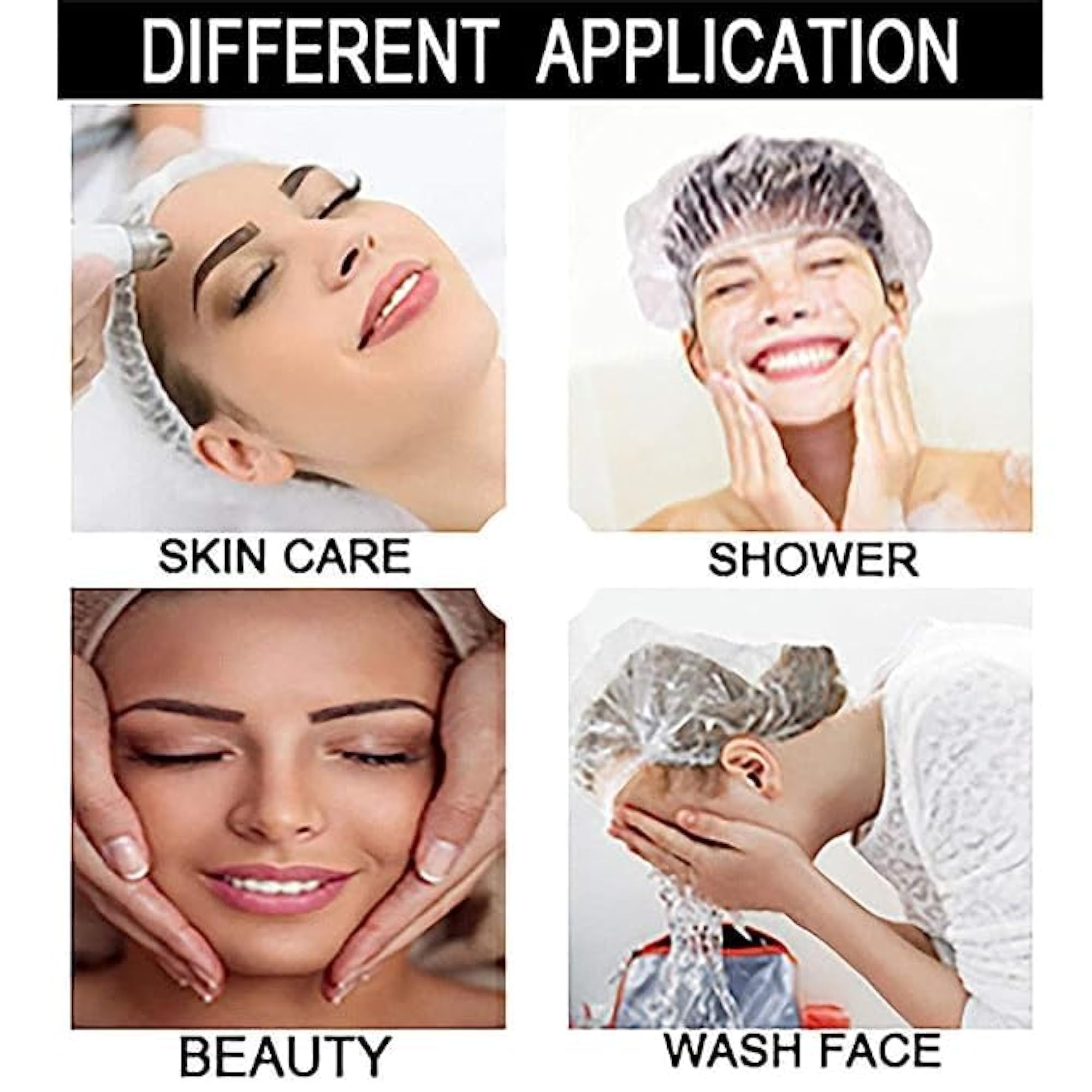 Reusable Elastic Bath Shower Waterproof Hair Bath Cap for Men and Women