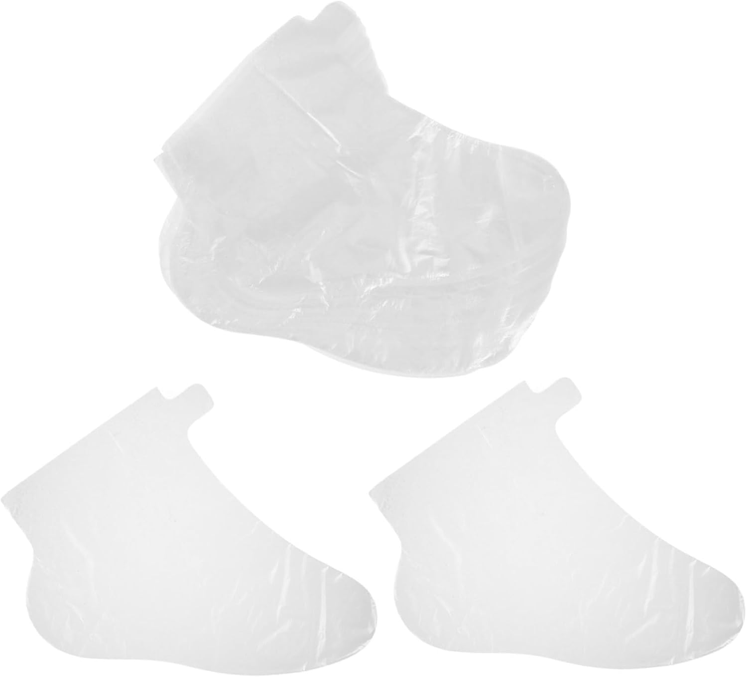 100pcs Disposable Foot Liners for Moisturizing Plastic Covers Fixed Buckle for Home Foot Care and Hydration for Dry Skin Treatment