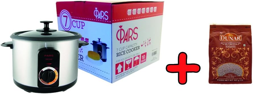 Pars Rice Cooker ( Free Dunar Brown Rice 2Lb ) (7 Cups)