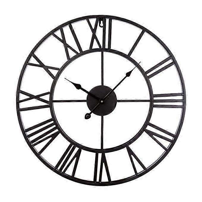 Horloge murale silencieuse en métal de 40 cm pour éliminer les bruits de tic-tac
