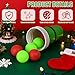 HLHLLSW 60 PCS Christmas Cup Pong Game Set - 16 Oz Red & Green Plastic Party Cups with 10 Red&Green Balls for Holiday Party Games, Family Gatherings, Christmas Party Supplies