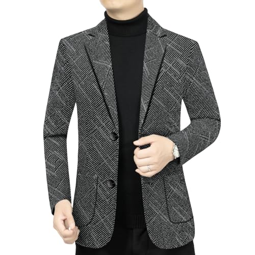 Blazer pour homme coupe ajustée et style business décontracté noir