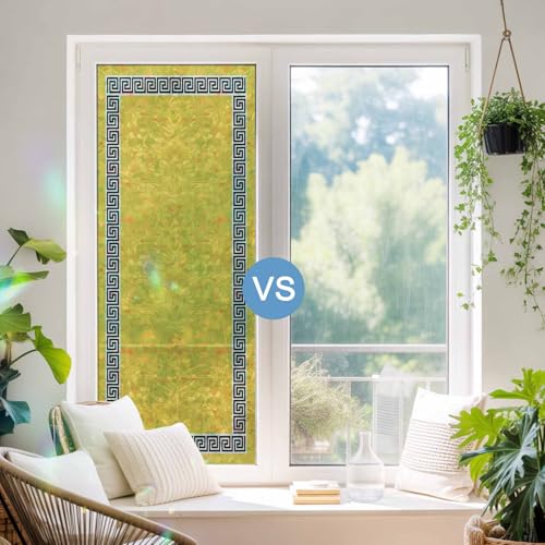 Ventana privacidad película amarilla diseño tradicional 3D miniatura 3