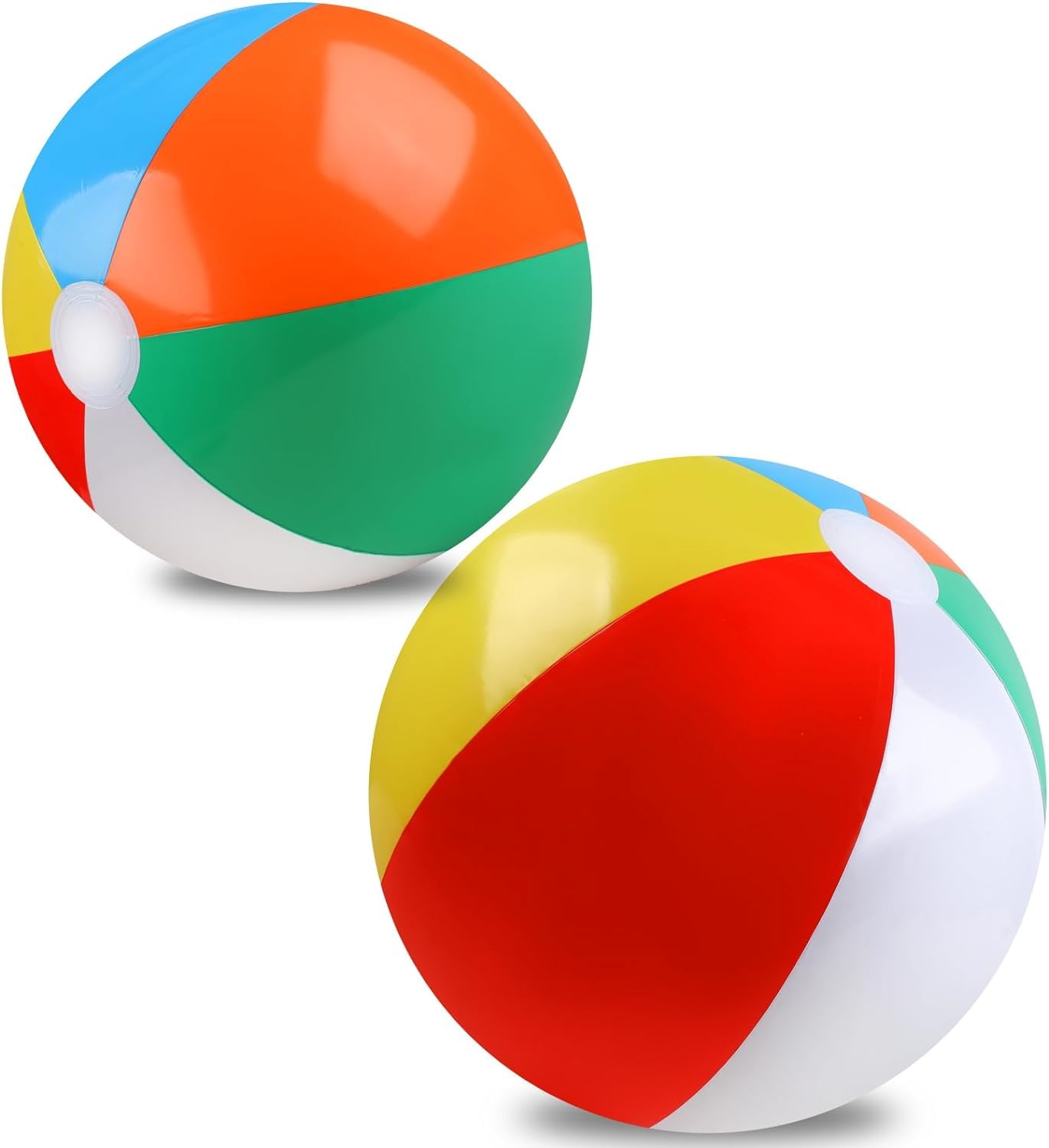 Generic 2 Pack Beach Balls | 20 Inch Beach Balls | Multicolor Color Balls |Pool Balls for Swimming Pool | Inflatable Balls for Summer Parties and Water Activities, Large