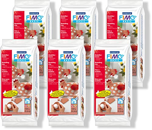 Staedtler 8101-76 Modelliermasse Fimo air Basic, 1000 g, Terrakotta