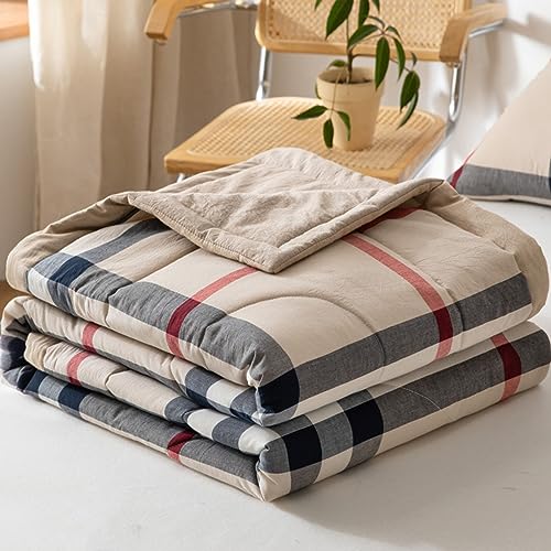 Couette d'été mince en coton lavé doux lit simple multicolore - 2