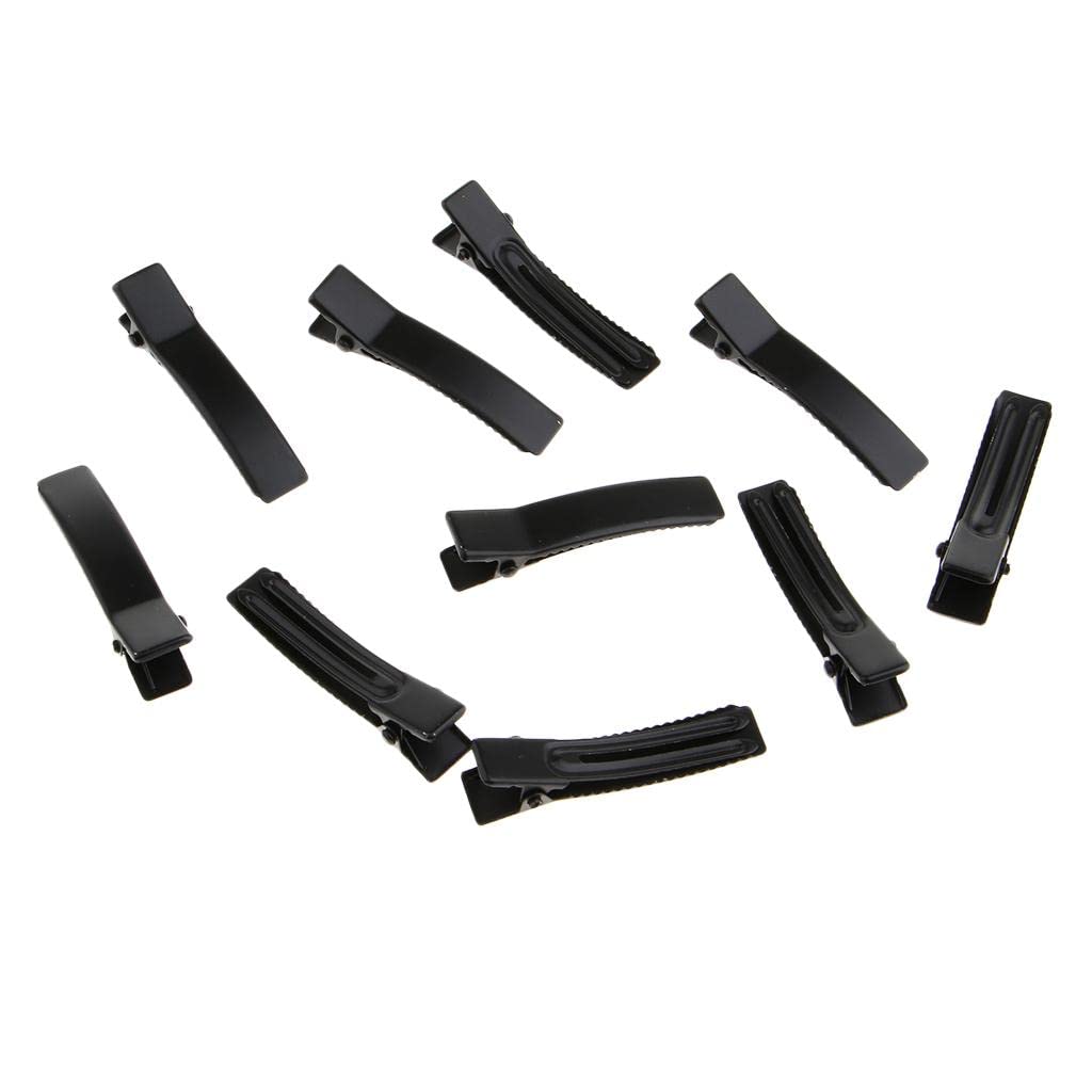 Milageto 10 Pieces 4.5 Cm Hair Clips Single-pronged Metal Clips Hair