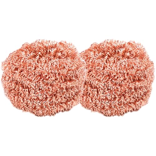 Cepillo para platos, estropajo de cobre para ollas, paquete de 2 cepillos de limpieza resistentes, estropajo de cocina para sartenes, parrillas y hornos, almohadillas multi, aptas para lavavajillas