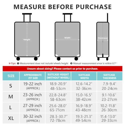 Image of Travelkin Luggage Covers For Suitcase Tsa Approved Suitcase Cover Protector, World Set, S