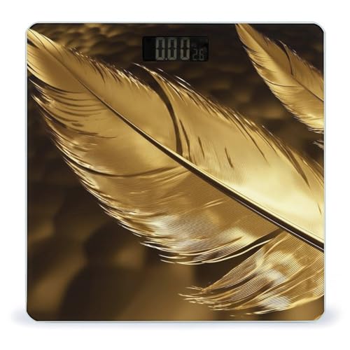 Báscula digital Golden Feathers de vidrio templado miniatura 1
