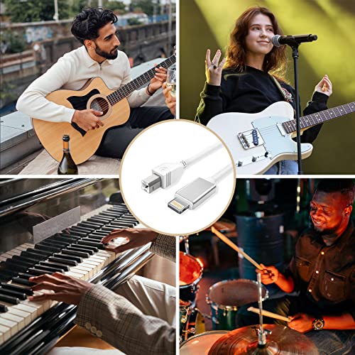 lightning to midi cable for iphoneipad 33ft lightning to type b cord for ios devices to electronic music instrument piano midi controller midi keyboard audio interface recording