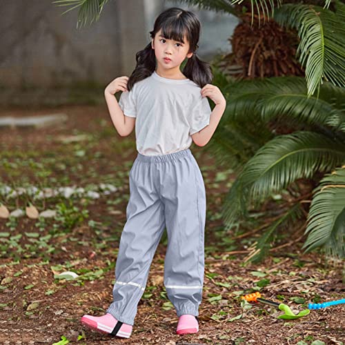 Toddler Rain Pants Kids' Waterproo𝐟 Rain Pants Lightweight Reflective Rain Wear for Boys Girls Mud Trousers3