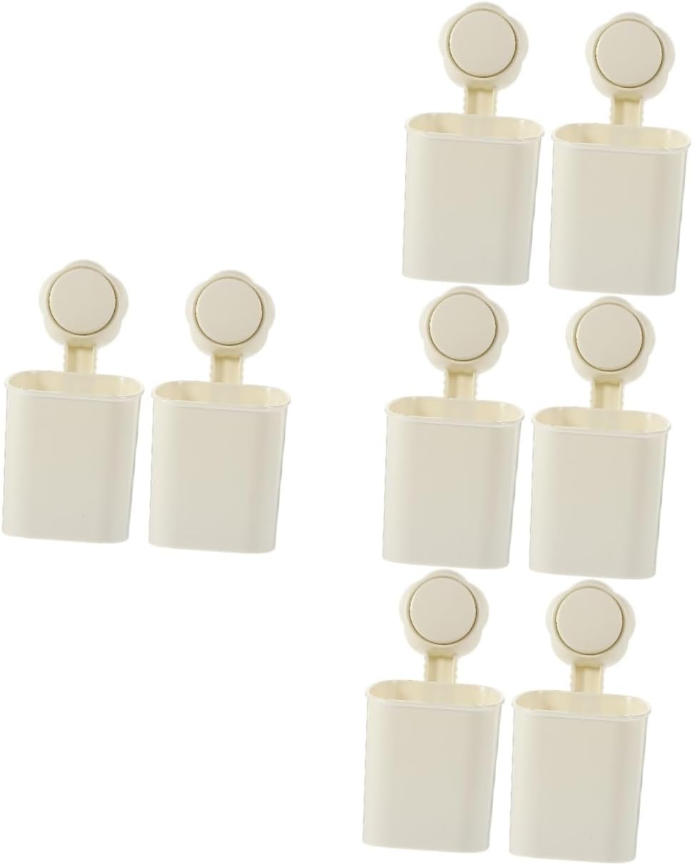 8pcs Bathroom Wall Toothbrush Holder Suction Cup Mount Toothbrush Organization for Bathroom