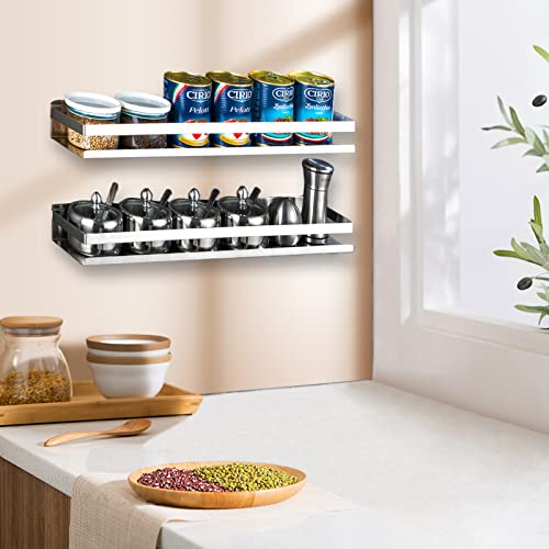 Merkaunis MERKAUNIS-1 Stainless Steel Bathroom Shelf Bathroom Shower Shelf Bath Kitchen Shower Caddy Rack Rustproof Metal Storage Floating Shelves Wall Mounted Rectangular Shelf 15.75 Inch thumb #1
