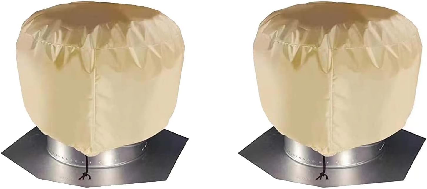 Qnboor Turbine Roof Vent Cover,Turbine Ventilator Protector Shield 20"x20"inches(51cm*51cm) Waterproof Oxford Tarps Adjustable Drawstring Design (2 Pack 20‘’X20'') : Tools & Home Improvement