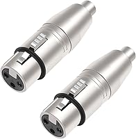 Vista 8 de Adaptador XLR hembra a TRS de 1/4 pulgadas, paquete de 2, conector equilibrado macho a XLR hembra para micrófono, interfaz de audio, mezclador
