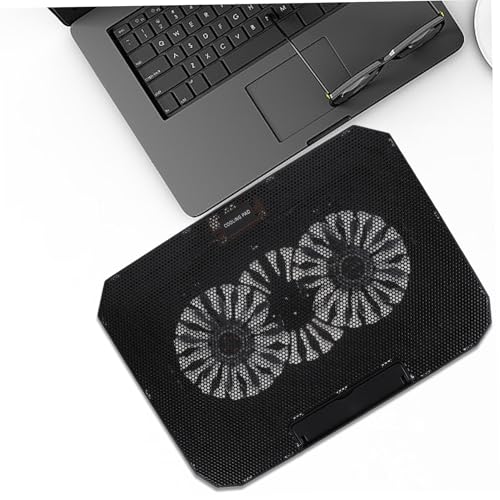 Base para notebook con dos ventiladores silenciosos y refrigeración miniatura 7