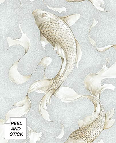 Nextwall Metallic Koi Fish Peel And Stick Wallpaper Amazon Com