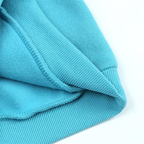 Big Hood Hoodie Solid Casual Fleece Liner Long Sleeve Pullover Toddler Boy Girl Warm Sweatshirt (Sky Blue, 8-9 Years)2
