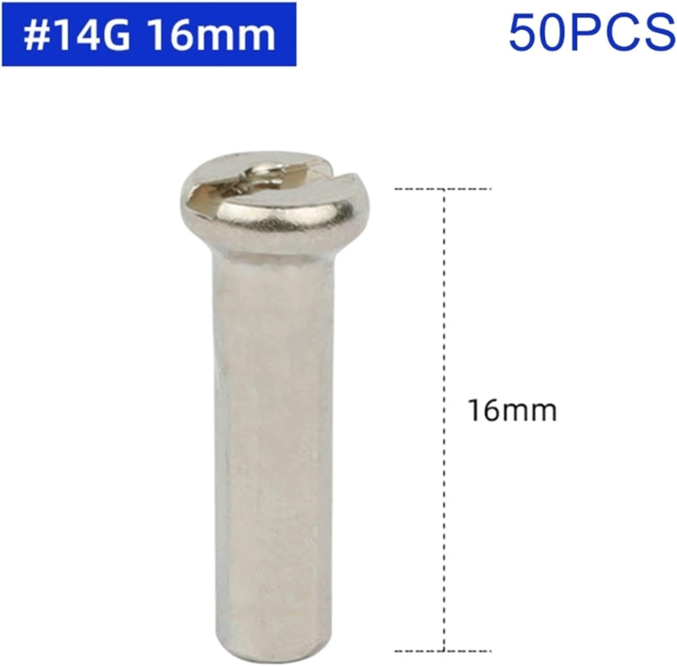 50PCS Brass Spoke Nipple 14G 13G 12G Mountain Road Bicycles Wheel E-Bike Scooter Bike Spoke Cap Brass Bike Part (Size : 12G Black 13mm)