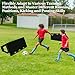 KGOASUHDU Soccer Rebounder Board Kick Back Trainer Soccer Foldable Dual Angle HDPE Rebound Board Kids and Adults Training Equipment for Passing and Shooting Training Indoor/Outdoor