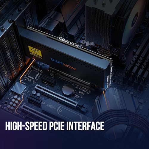 Image of VIXLW 4K Internal Capture Card, PCIe Capture Card, HDMI, 4K60 Passthrough, Ultra-Low Latency for Streaming & Recording, for PS4 /5, Xbox Series X /S, in OBS, YouTube, Single & Dual PC Setups, Black