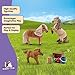Schleich Horse Club - 8 PC Miniature Shetland Pony Family Playset - Mare, Stallion, and Baby Horse Figurines and Accessories - Collectible Realistic Equestrian Toys for Girls and Boys Ages 5+, 41432