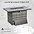 Vakollia Propane Fire Pit Table,44 Inch 55000 BTU Outdoor Gas Fire Pit Rectangular with Glass Wind Guard for Outside Patio Deck (Gray-Aluminum Top)