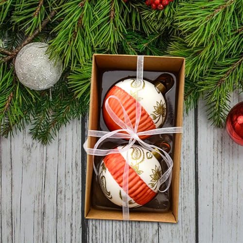 Boules de Noël en verre style E décoration sapin festive réutilisable