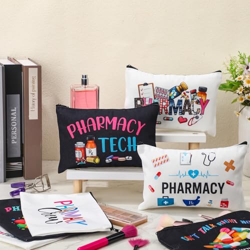 9 Pcs Pharmacy Technician Gift for Women Pharmacist Makeup Zipper Cosmetic Bag Pharmacy Technician Accessories for Pharmacist Women Doctor Nurse Medical Assistant Rx Supplies3