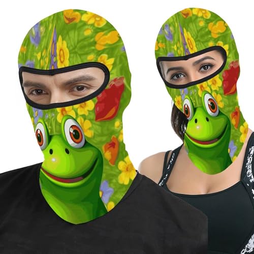 Pasamontañas para hombre y mujer con diseño de rana, máscara completa para casco de motocicleta, calentador de cuello. miniatura 1