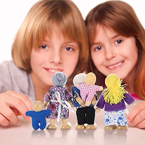 Puppenhaus Puppen mit 8 Figuren Puppenfamilie für Puppenhaus Biegepuppen mit beweglichen Gliedern Puppen für puppenhaus… – Bild 7