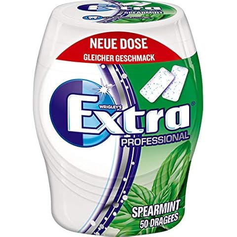 12 Dosen Wrigley's Extra Professional White Spearmint Dragees ohne Zucker a 50 Dragees Kaugummis Cover