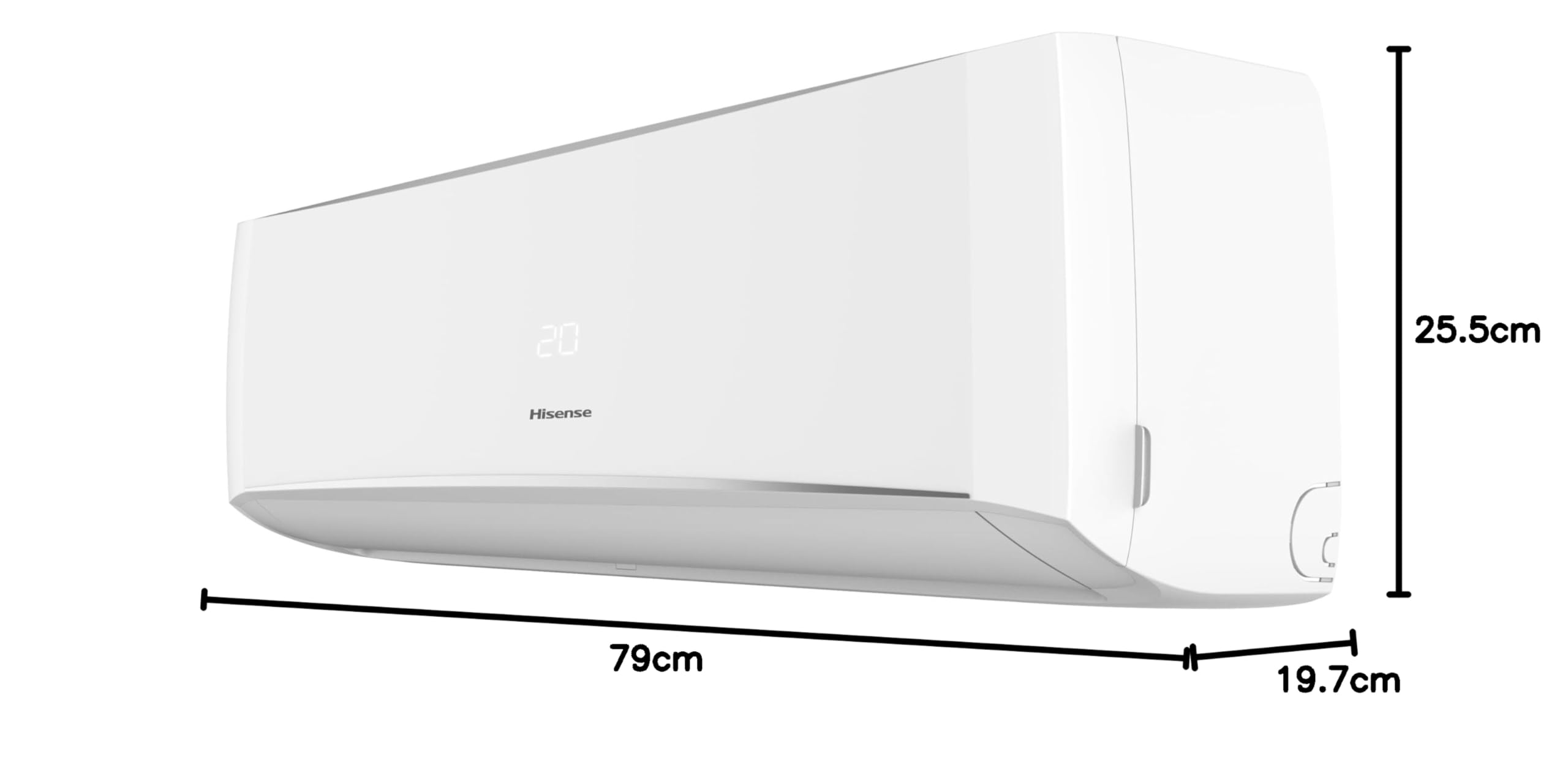 Hisense,Climatizzatore fisso Halo CBYR0906G,Monosplit 9000BTU,Raffrescamento e Riscaldamento(2.6Kw/2.7Kw),Timer 24h, Telecomando[Classe energetica A++/A+], Solo Unità Interna, No Unità Esterna
