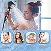 PWERAN Filtered Shower Head with Handheld, High Pressure 3 Spray Mode Showerhead with 18 Stage Water Softener Filters for Hard Water - Remove Chlorine-BLACK #5