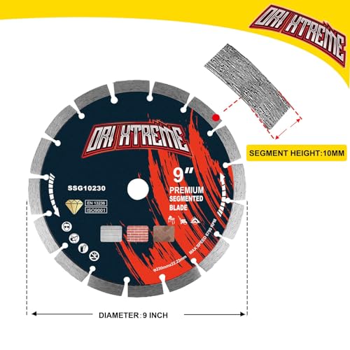 Image of 9 Inch Diamond Blade 2Pcs, General Purpose Segmented Blade
