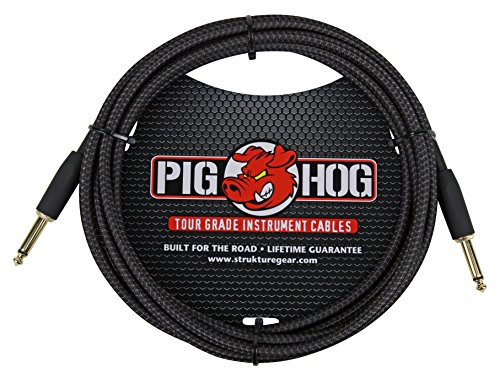 Pig Hog Vintage Serie Instrumentenkabel, Black Woven, 3m/10ft, 6.35 (1/4”) auf 6.35 (1/4”), Hochwertige Qualität, Gewebt Pig Hog Vintage Serie Instrumentenkabel, Black Woven, 3m/10ft, 6.35 (1/4”) auf 6.35 (1/4”), Hochwertige Qualität, Gewebt