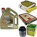 Produktbild Filter Set Inspektionspaket 5 Liter Motoröl Castrol EDGE Titanium FST 5W-30 LL MANN-FILTER Innenraumfilter Luftfilter Ölfilter