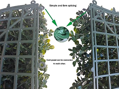 Image of ODTORY Artificial Boxwood Privacy Screen, 40X120 in(33.5 sqft) Yellow Green | UV-Anti Boxwood Panel, Faux ivy Greenery Backdrop, Balcony /Garden /Backyard Fence Covering, Indoor Outdoor Green Plant Decor