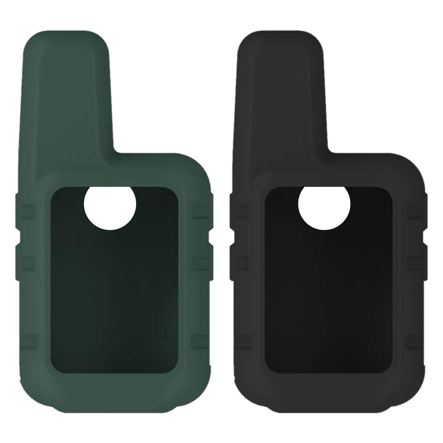Wearable4U Garmin InReach Mini 2 Pack Silicone Protective Cases (Black/Khaki) Bundle