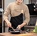 Men's Fashion Chef Coat Single-Breasted Chef Jacket Soft Cotton Chef Uniform Set (coat+apron)
