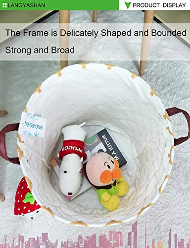 Image of Laundry Hamper Fabric Organizer Collapsible Basket Gold egg | Waterproof Storage Bin Kids Toy Clothes Baskets for Gift Children Nursery Bedroom Bathroom