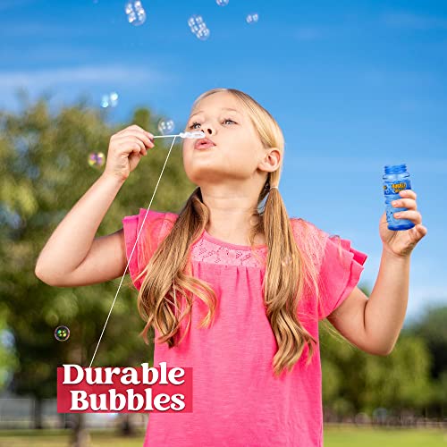 image for Sloosh 24 Pack Assorted Colors Bubble Solution Bottles with Wand (4 Oz