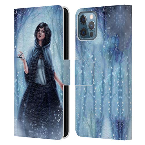Head Case Designs Licenciado Oficialmente Tiffany Tito Toland-Scott Blancanieves en el Bosque nevado Arte navideño Carcasa de Cuero Tipo Libro Compatible con Apple iPhone 12 / iPhone 12 Pro
