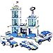 RLS City Police Station Headquarters Building Blocks Set – 8-in-1 Police Construction Brick Toy with 817 Pieces, Police Cars, 4x4 Vehicle, Armoured Truck, Helicopter & Prison Van, Creative STEM Buildi