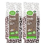 Pack 2X Azuki EcoBasics Bio 500 g, Judía Azuki Ecológica, 1 kg Total, Legumbre Roja para Guisos, Sopas, Ensaladas, Cremas, Recetas Dulces y Cocina Vegetal